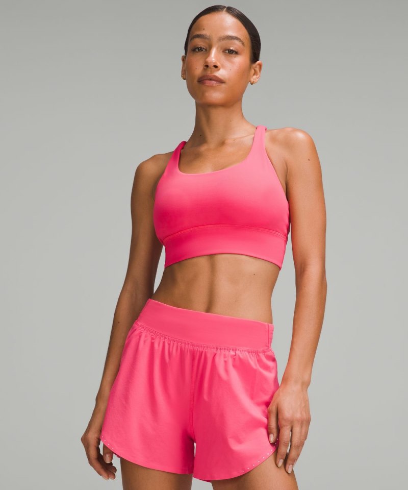 Lululemon lululemon Energy Longline Bra *Medium Support, B–D Cups Glaze Pink Online Outlet Sale