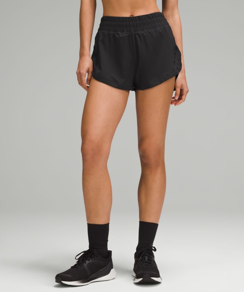 Lululemon Track That High-Rise Lined Short 3" Black Online Outlet Sale