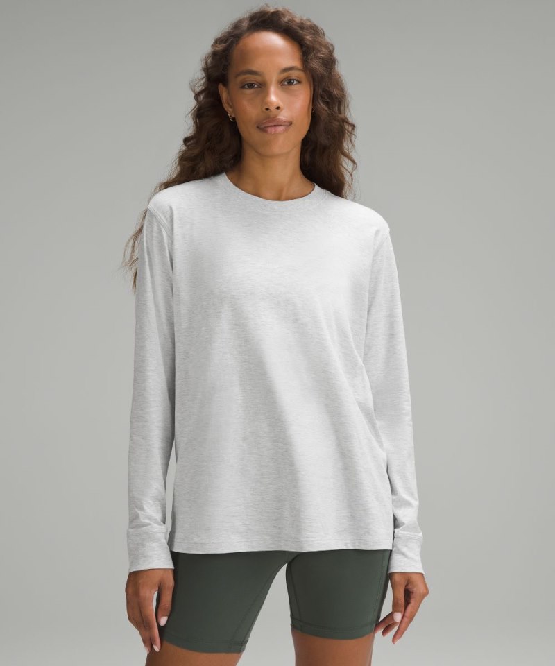 Lululemon All Yours Long-Sleeve Shirt Heathered Core Ultra Light Grey Online Outlet Sale
