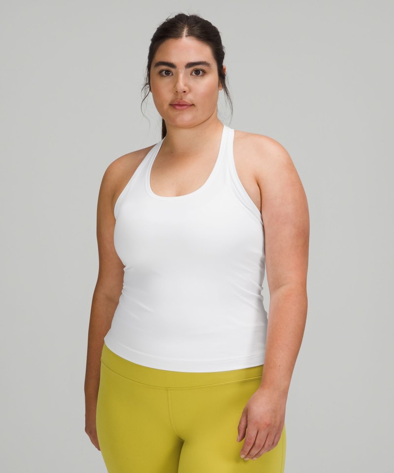 Lululemon Cool Racerback Short Tank Top *Nulu White Online Outlet Sale