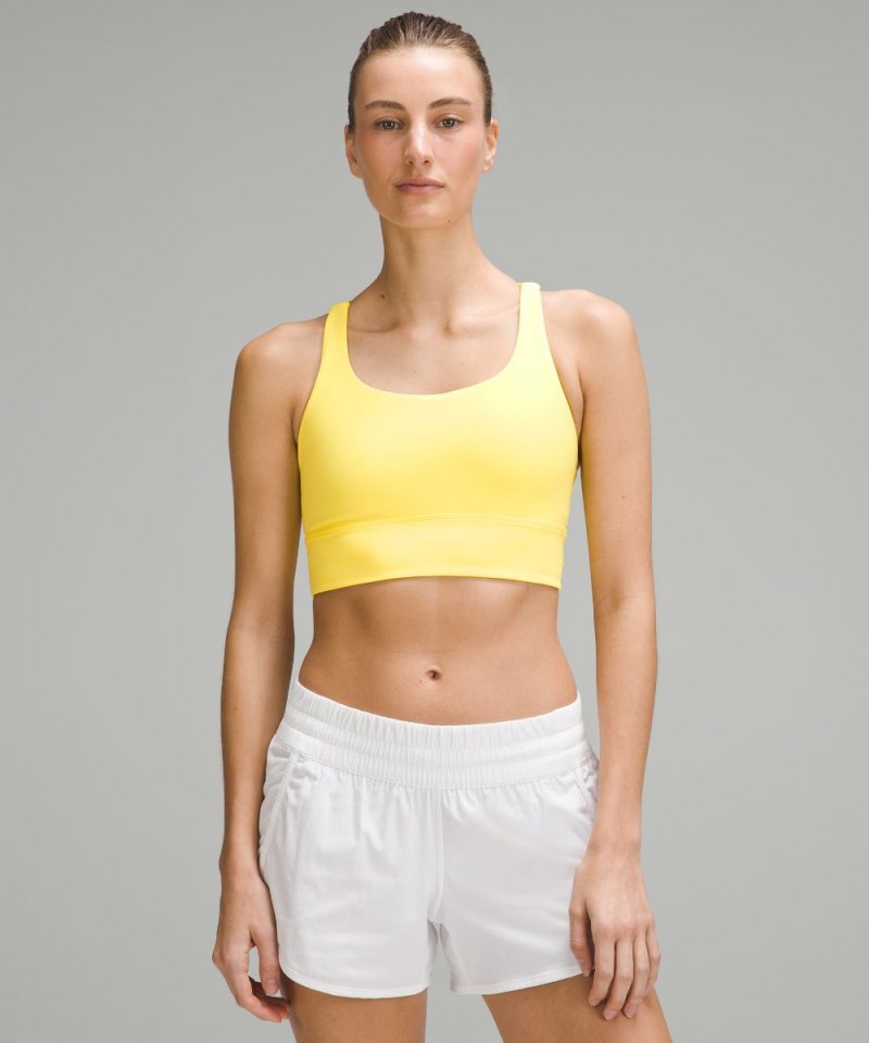 Lululemon lululemon Energy Longline Bra *Medium Support, B–D Cups Beaming Yellow Online Outlet Sale