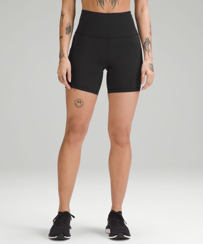 Lululemon Wunder Train High-Rise Short with Pockets 6" Black Online Outlet Sale
