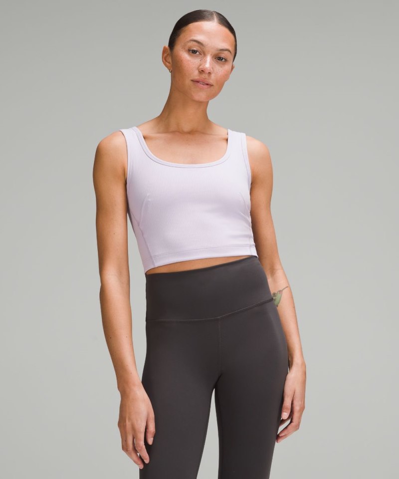 Lululemon Wunder Train Scoop-Neck Ribbed Tank Top *Medium Support, B / C Cup Lilac Ether Online Outlet Sale