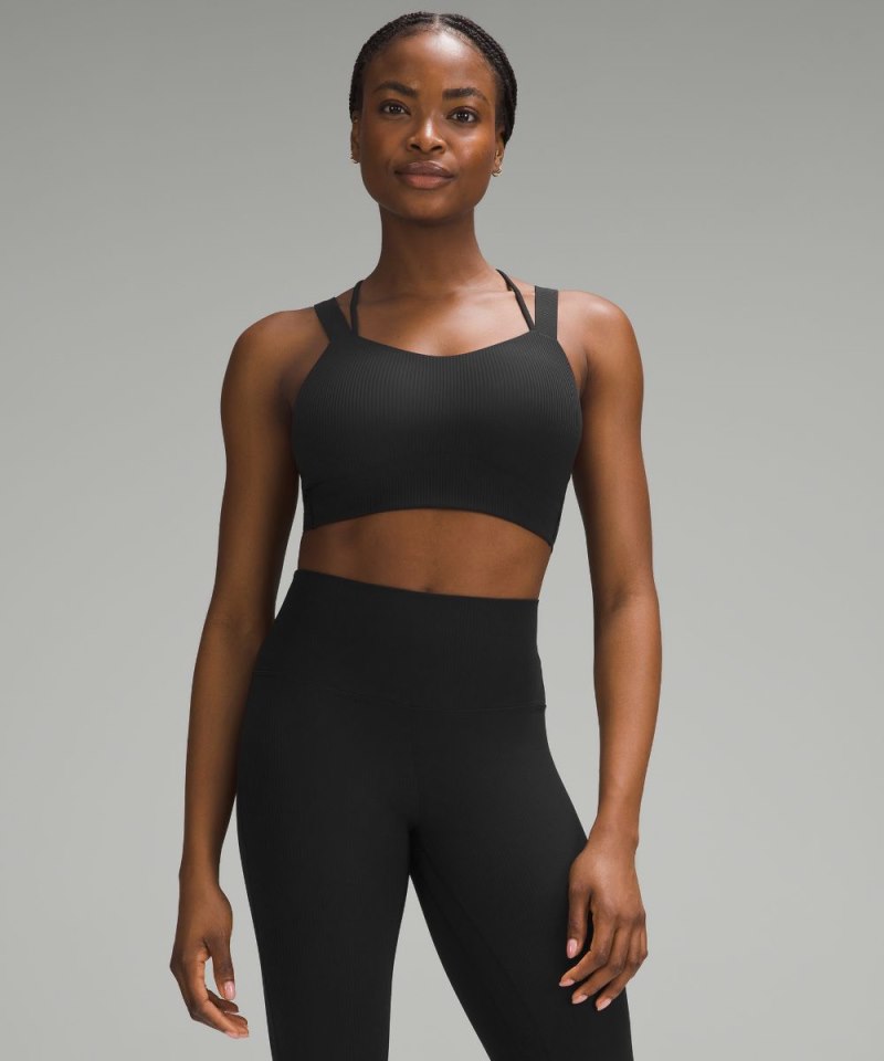 Lululemon Like a Cloud Longline Ribbed Bra *Light Support, D / DD Cups Black Online Outlet Sale