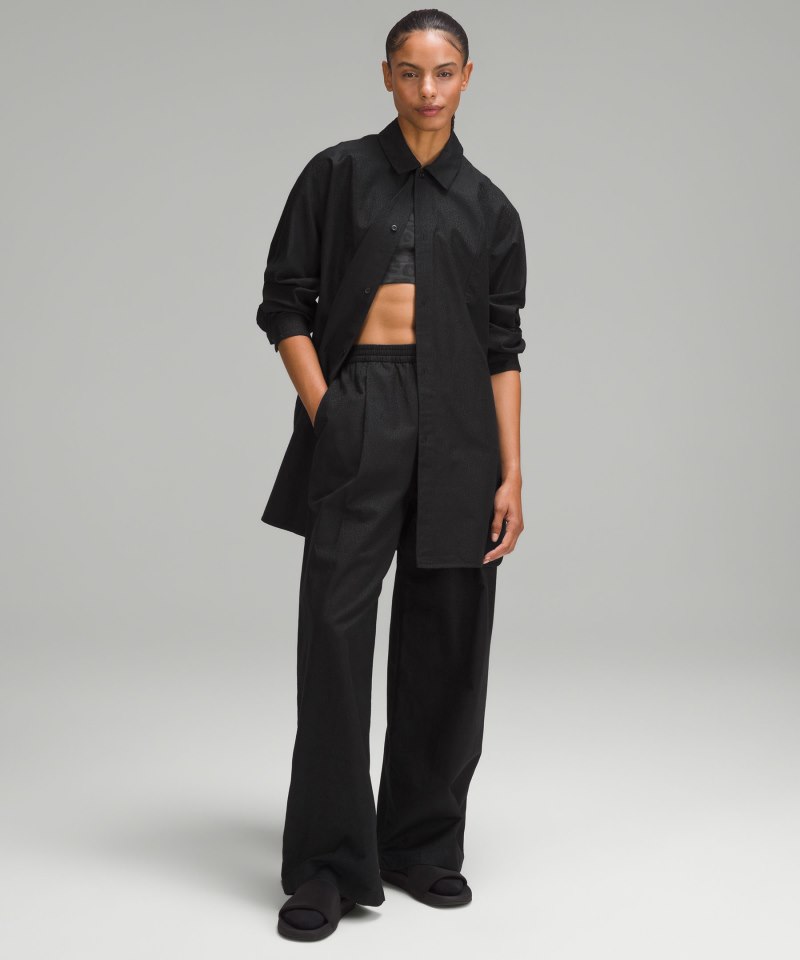 Lululemon lululemon lab Jacquard Relaxed-Fit Shirt Leopardo Jacquard MED Black Online Outlet Sale