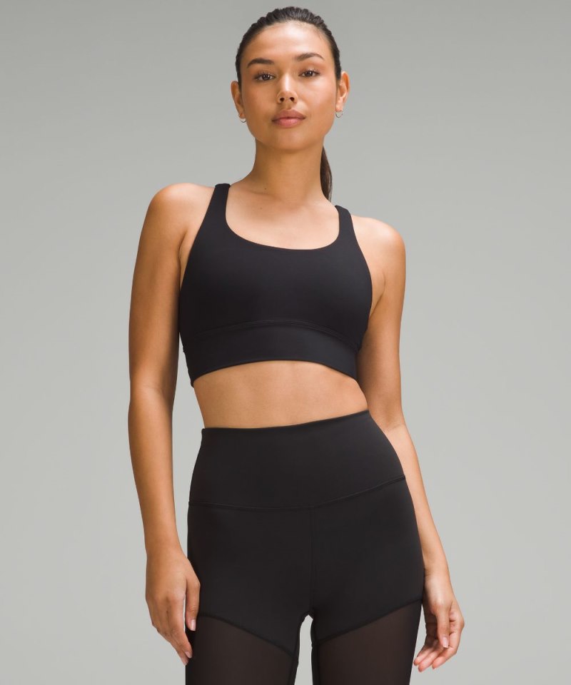 Lululemon lululemon Energy Longline Bra *Medium Support, B–D Cups Black Online Outlet Sale