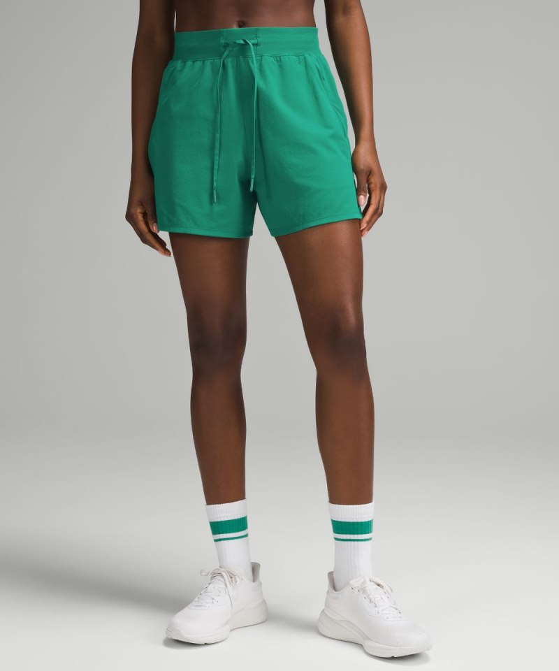 Lululemon License to Train High-Rise Short 4" Cascadia Green Online Outlet Sale