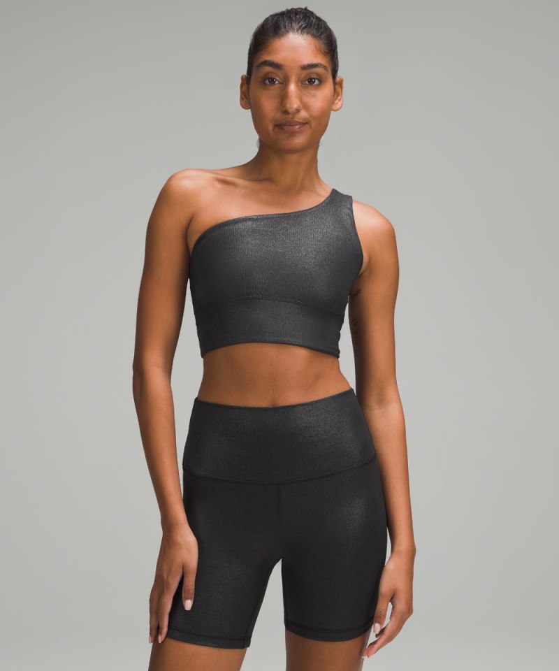 Lululemon lululemon Align™ Asymmetrical Ribbed Bra *Light Support A / B Cup Shine Black Online Outlet Sale
