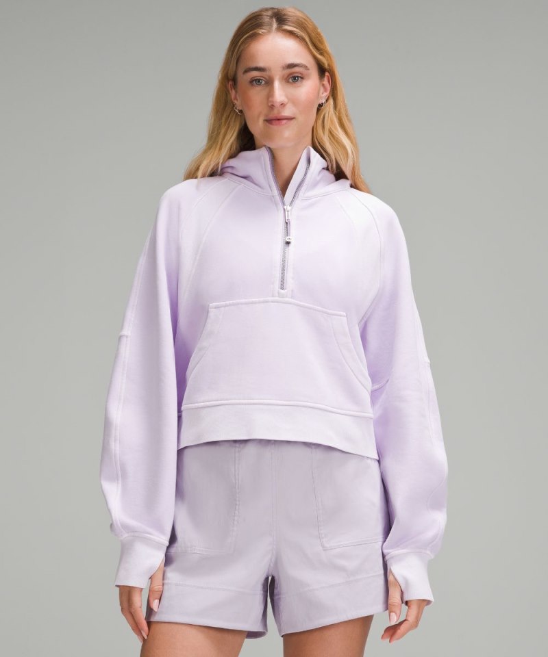 Lululemon Scuba Oversized Half-Zip Hoodie Mineral Dye Purple Cosmos Online Outlet Sale