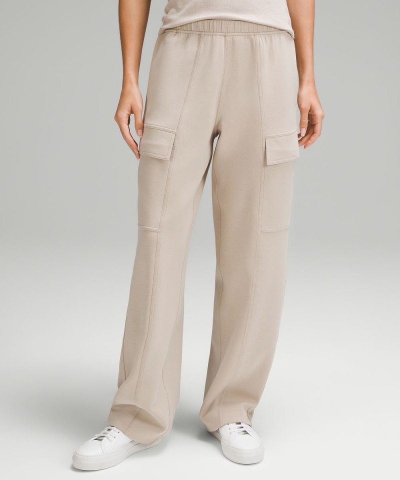Lululemon Cotton-Blend Double-Knit Mid-Rise Cargo Pant Mojave Tan Online Outlet Sale