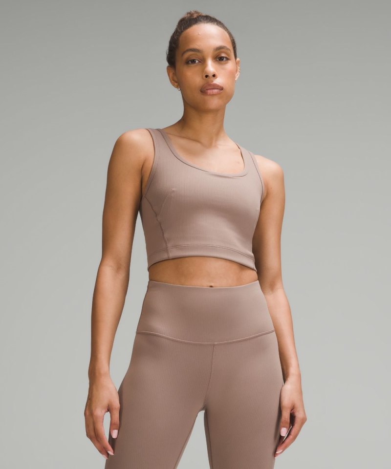 Lululemon Wunder Train Scoop-Neck Ribbed Tank Top *Medium Support, B / C Cup Taupetastic Online Outlet Sale