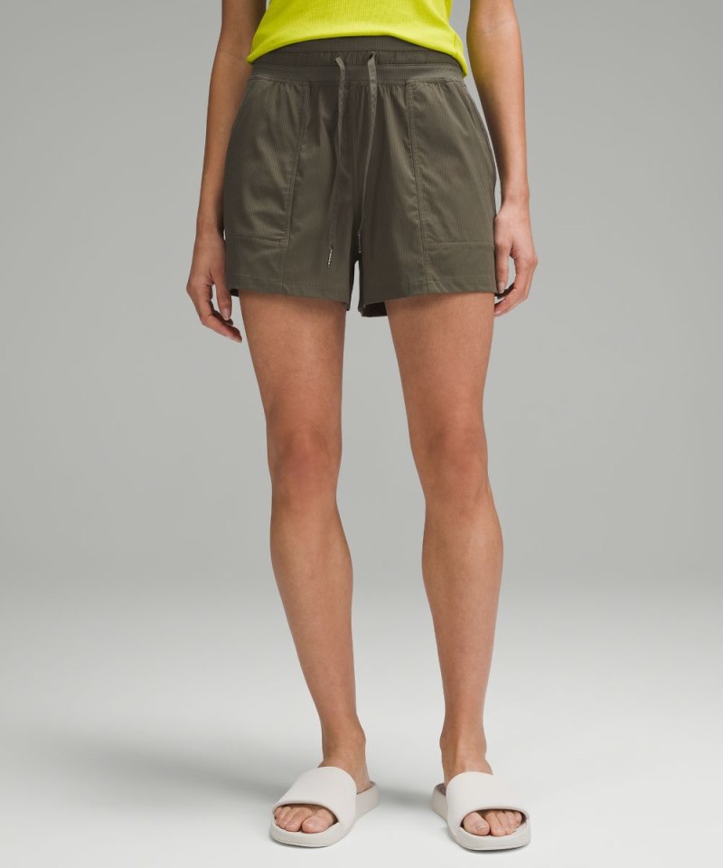 Lululemon Dance Studio High-Rise Short 3.5" Army Green Online Outlet Sale