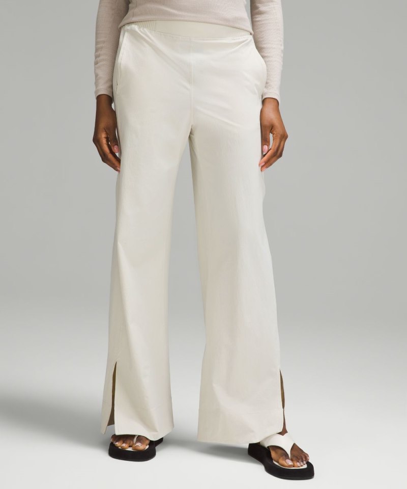 Lululemon Stretch Woven Wide-Leg High-Rise Pant Bone Online Outlet Sale