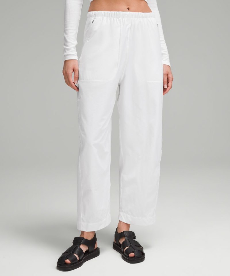 Lululemon Lightweight Mid-Rise Barrel-Leg Cropped Pant White Online Outlet Sale