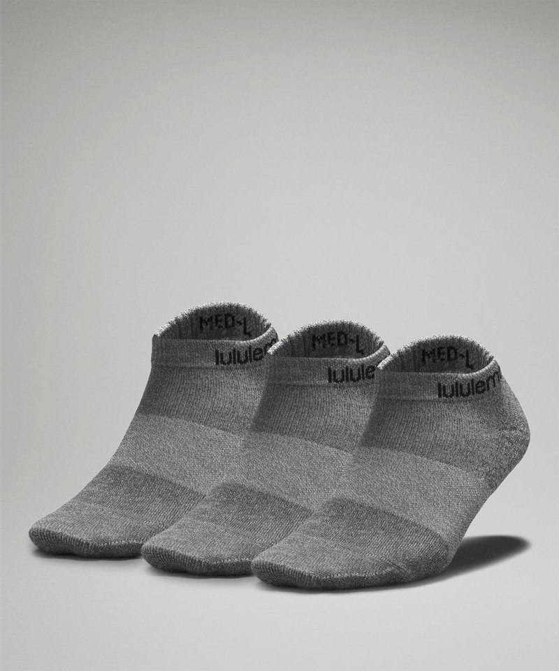 Lululemon Women's Daily Stride Comfort Low-Ankle Socks *3 Pack Heather Grey Online Outlet Sale