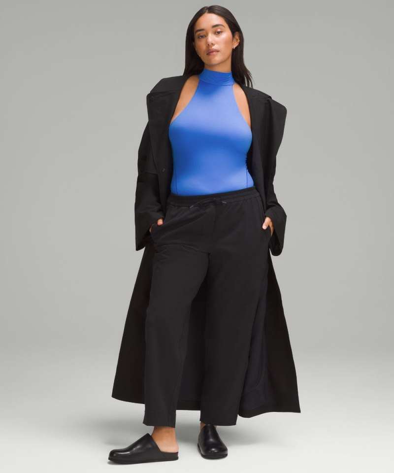 Lululemon Wundermost Ultra-Soft Nulu Mockneck Sleeveless Bodysuit Pipe Dream Blue Online Outlet Sale