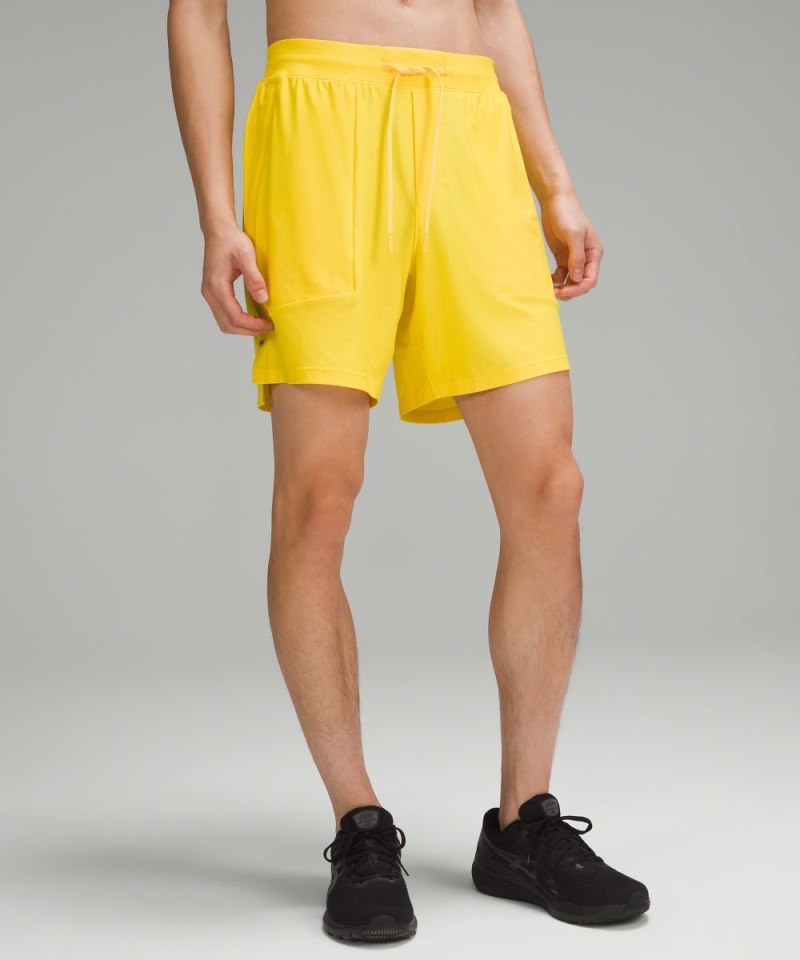 Lululemon License to Train Linerless Short 7" *Pique Utility Yellow Online Outlet Sale