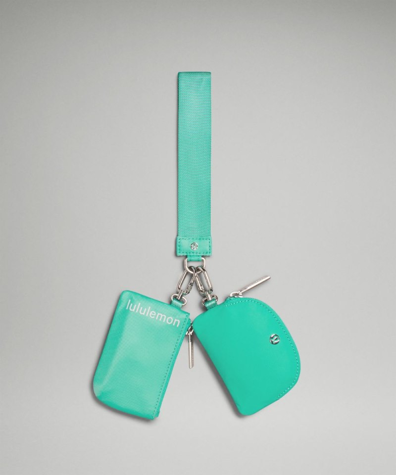 Lululemon Dual Pouch Wristlet Paradise Green / Vapor Online Outlet Sale