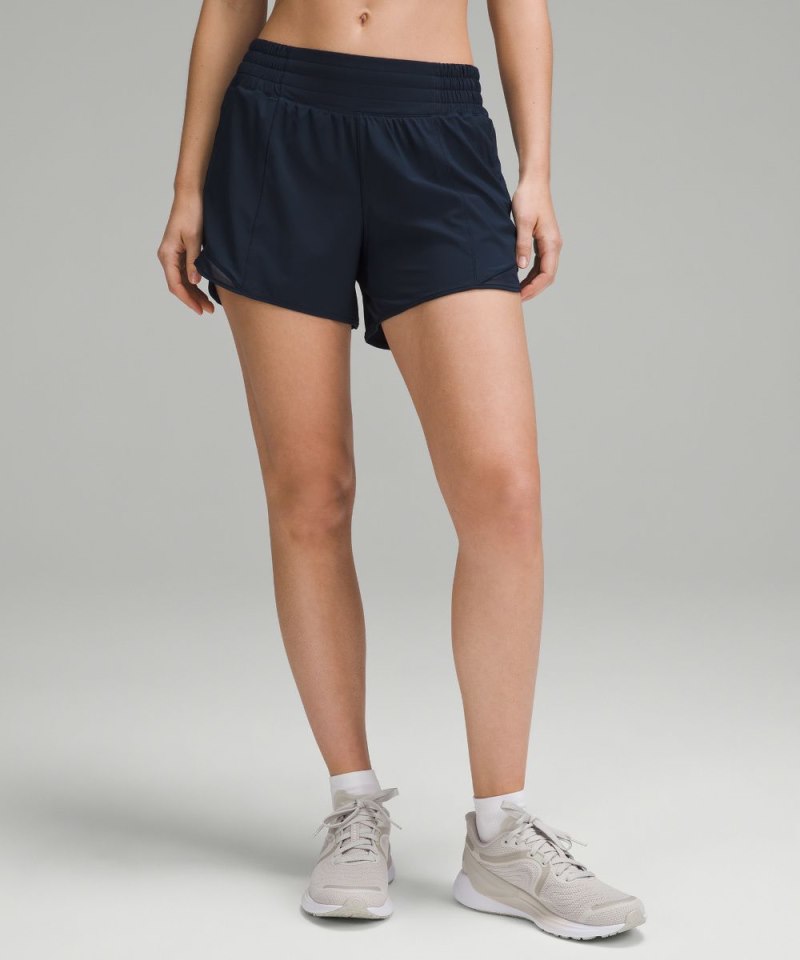 Lululemon Hotty Hot High-Rise Lined Short 4" True Navy Online Outlet Sale