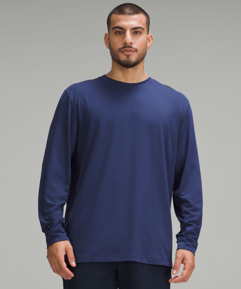Lululemon License to Train Relaxed-Fit Long-Sleeve Shirt Night Sea Online Outlet Sale
