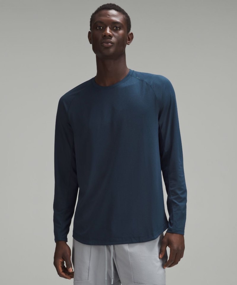 Lululemon License to Train Long-Sleeve Shirt True Navy Online Outlet Sale
