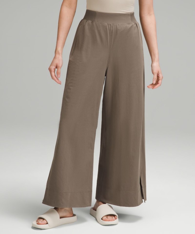 Lululemon Stretch Woven High-Rise Wide-Leg Cropped Pant Nomad Online Outlet Sale
