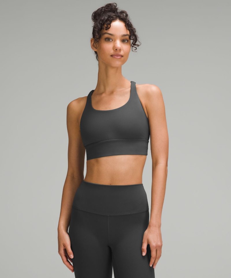 Lululemon lululemon Energy Longline Bra *Medium Support, B–D Cups Graphite Grey Online Outlet Sale