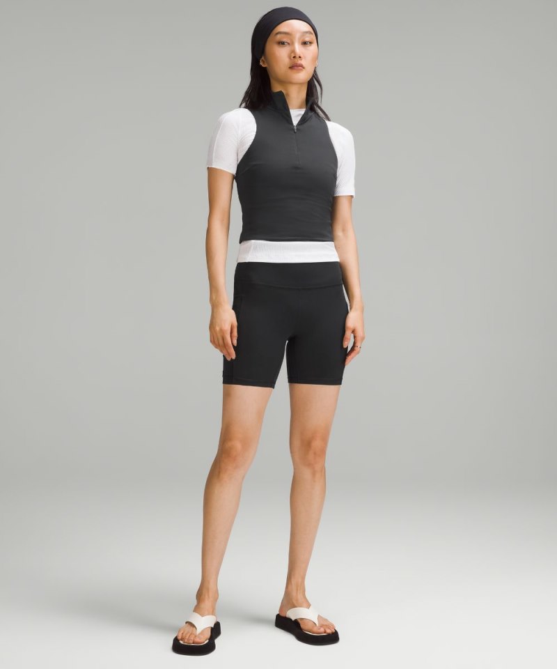 Lululemon Tight-Fit Lined Half-Zip Tank Top *Online Only Black Online Outlet Sale