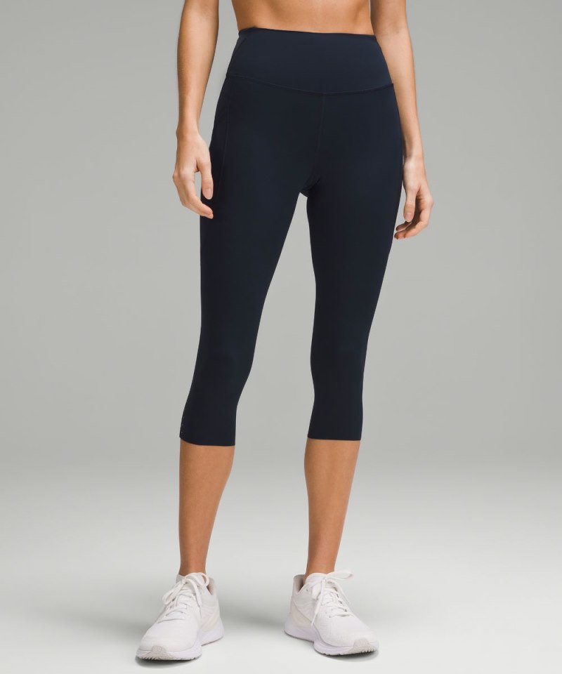 Lululemon Fast and Free High-Rise Crop with Pockets 19" True Navy Online Outlet Sale