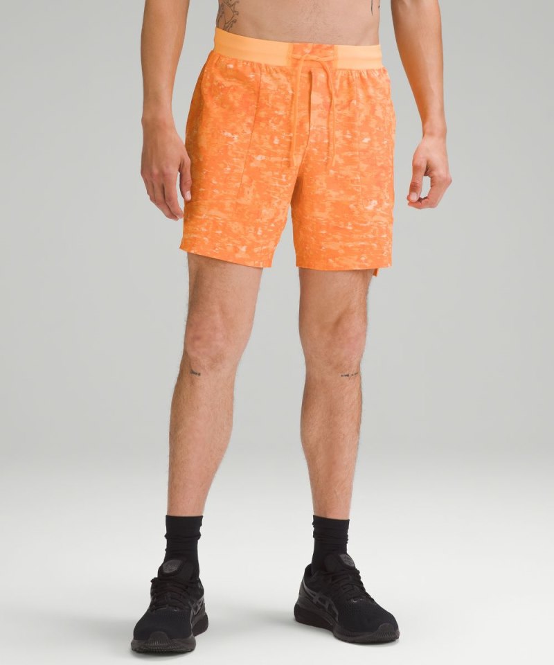 Lululemon License to Train Linerless Short 7" Ember Radiate Mango Dream Multi Online Outlet Sale
