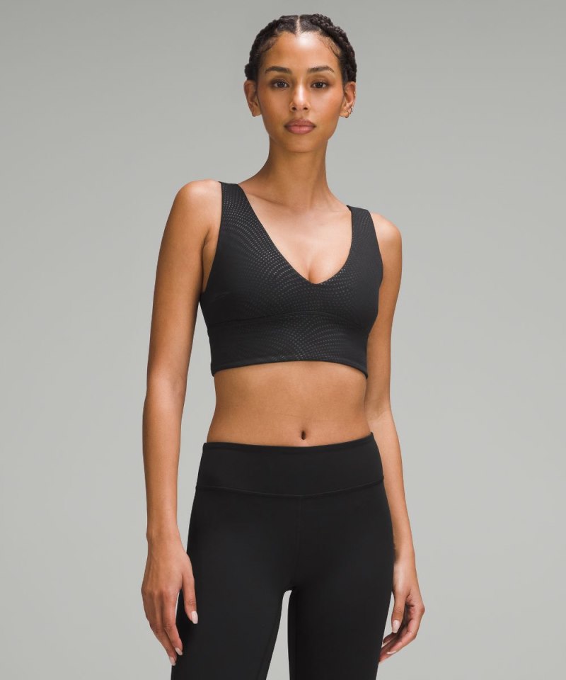 Lululemon lululemon Align™ V-Neck Bra *Light Support, C / D Cup Rhythmic Emboss Black Online Outlet Sale