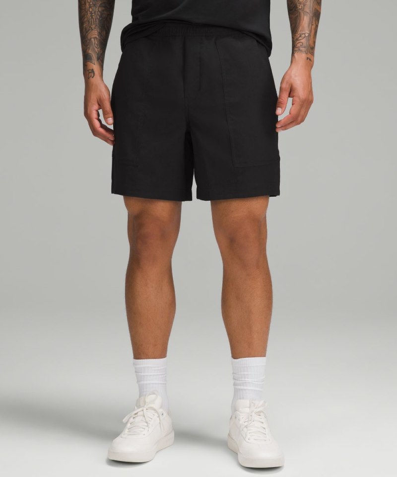 Lululemon Relaxed-Fit Pull-On Short 7" *Light Woven Black Online Outlet Sale