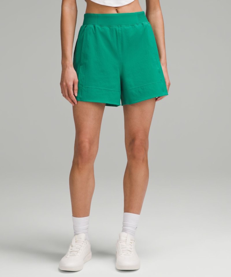 Lululemon Stretch Woven Relaxed-Fit High-Rise Short 4" Cascadia Green Online Outlet Sale