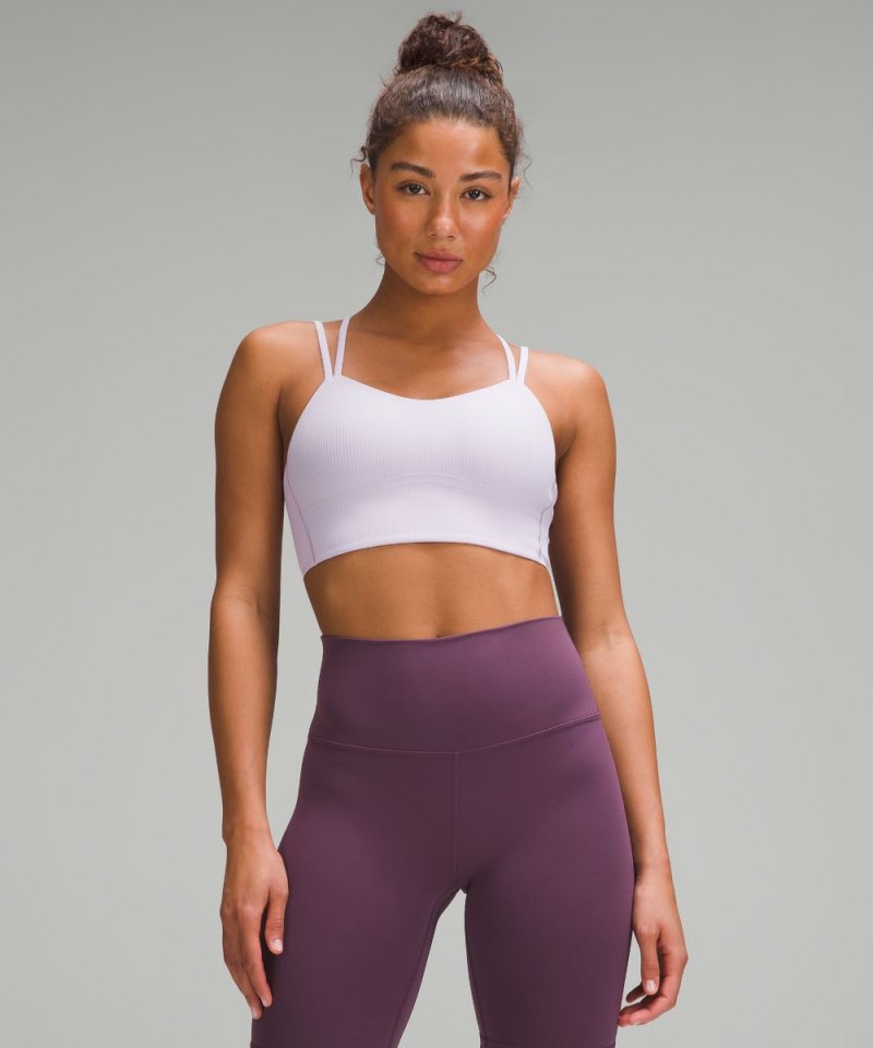 Lululemon Like a Cloud Ribbed Longline Bra *Light Support, B / C Cup Lilac Ether Online Outlet Sale