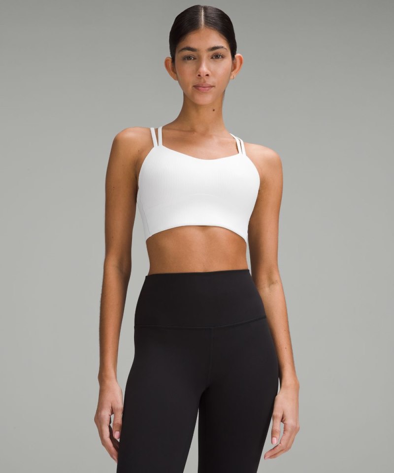 Lululemon Like a Cloud Ribbed Longline Bra *Light Support, B / C Cup White Online Outlet Sale