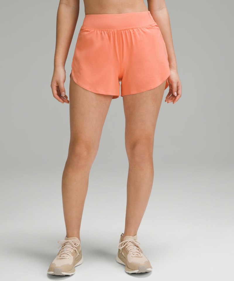 Lululemon Fast and Free Reflective High-Rise Classic-Fit Short 3" Coral Kiss Online Outlet Sale