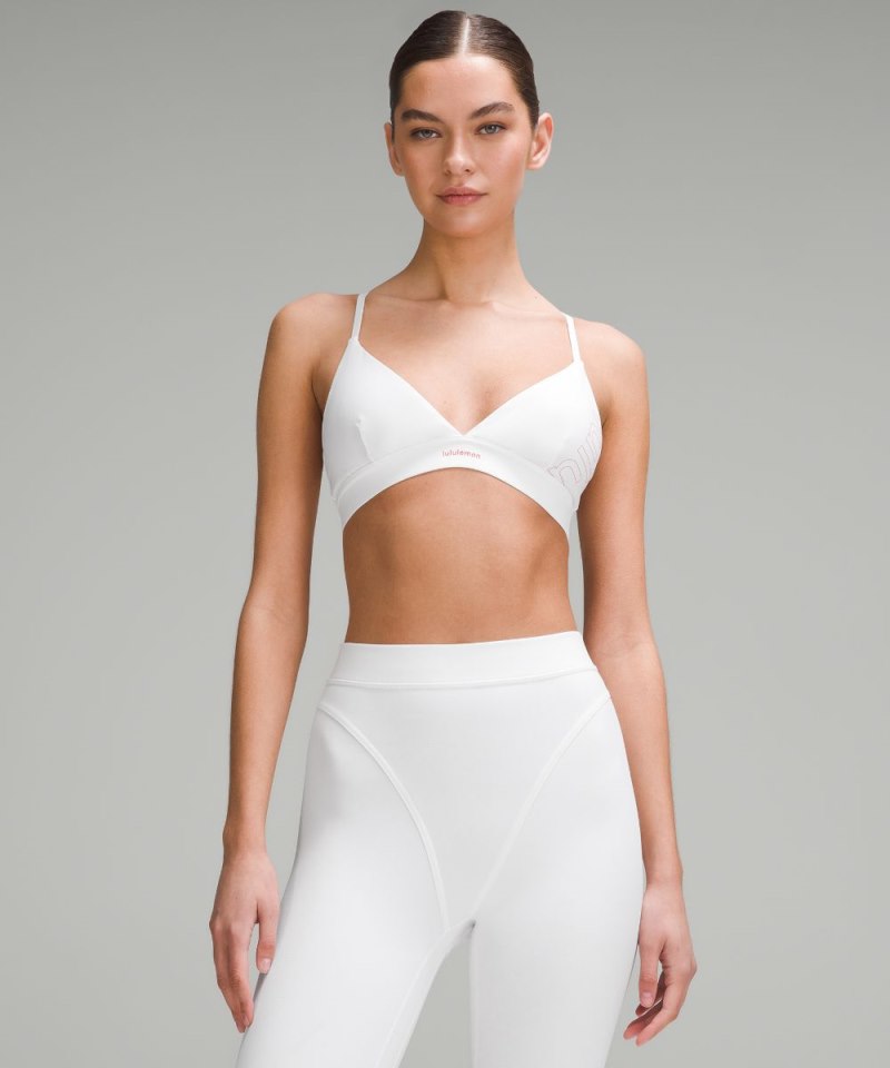 Lululemon License to Train Triangle Bra Light Support, A / B Cup *Graphic White Online Outlet Sale
