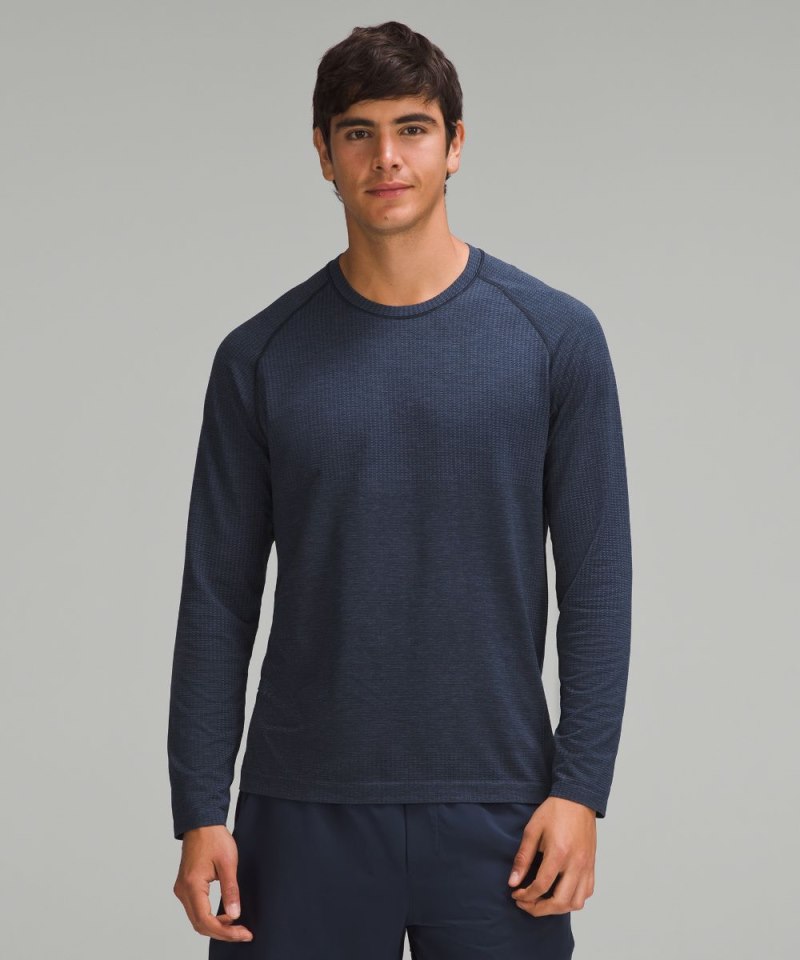 Lululemon Metal Vent Tech Long-Sleeve Shirt *Updated Fit Mineral Blue / True Navy Online Outlet Sale
