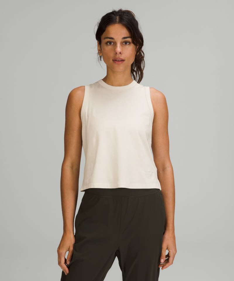 Lululemon Classic-Fit Cotton-Blend Tank Top White Opal Online Outlet Sale