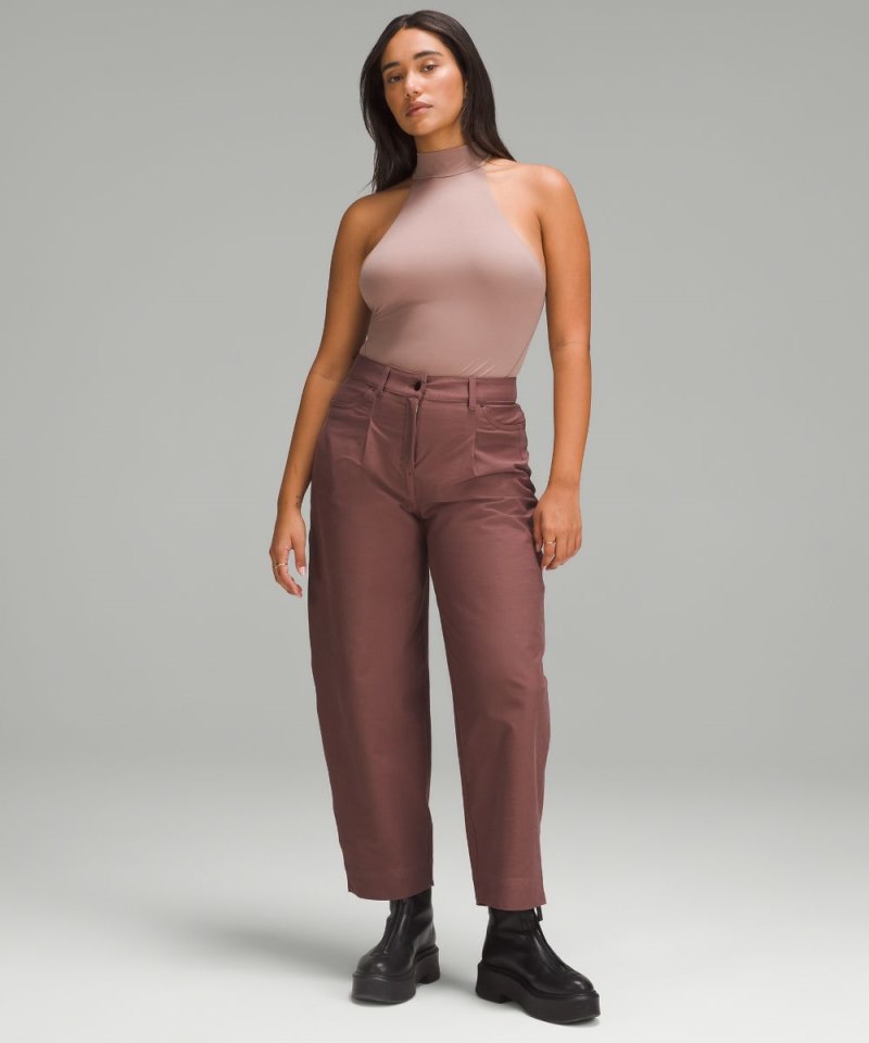Lululemon Wundermost Ultra-Soft Nulu Mockneck Sleeveless Bodysuit Twilight Rose Online Outlet Sale
