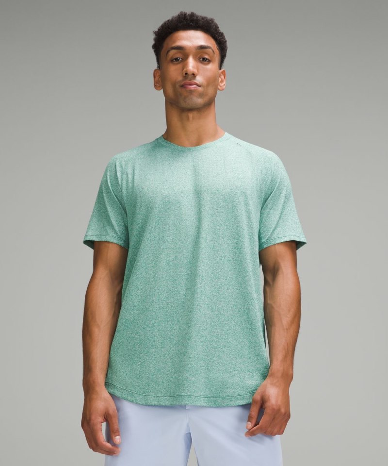 Lululemon License to Train Short-Sleeve Shirt Heathered Cascadia Green Online Outlet Sale