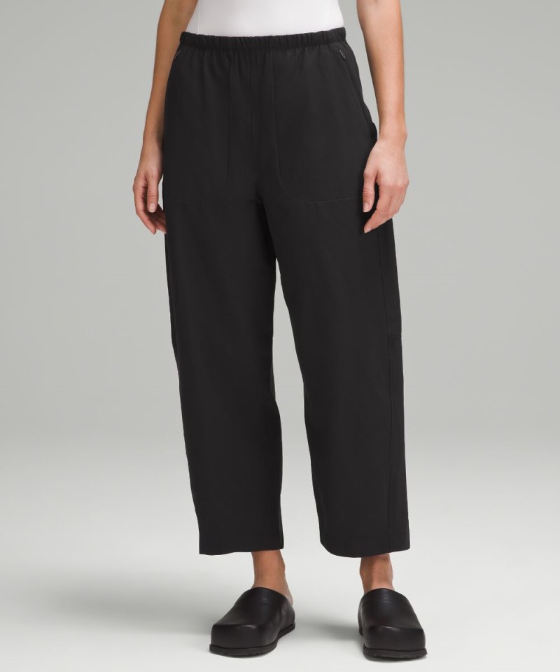 Lululemon Lightweight Mid-Rise Barrel-Leg Cropped Pant Black Online Outlet Sale