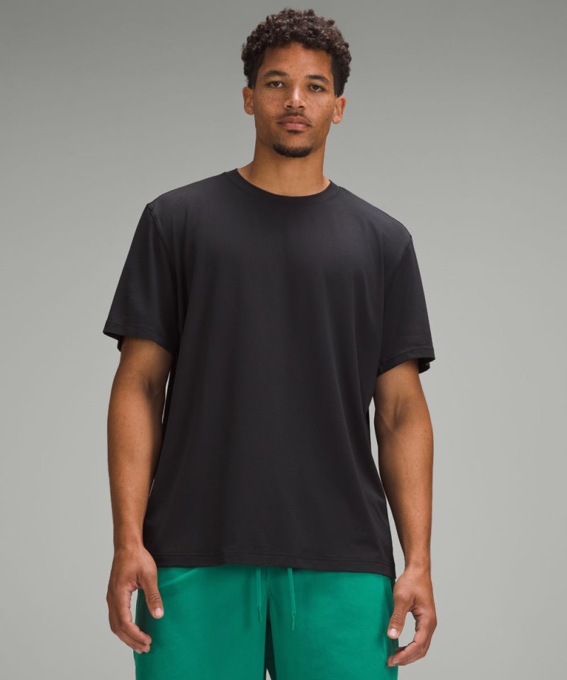 Lululemon License to Train Relaxed Short-Sleeve Shirt Black Online Outlet Sale
