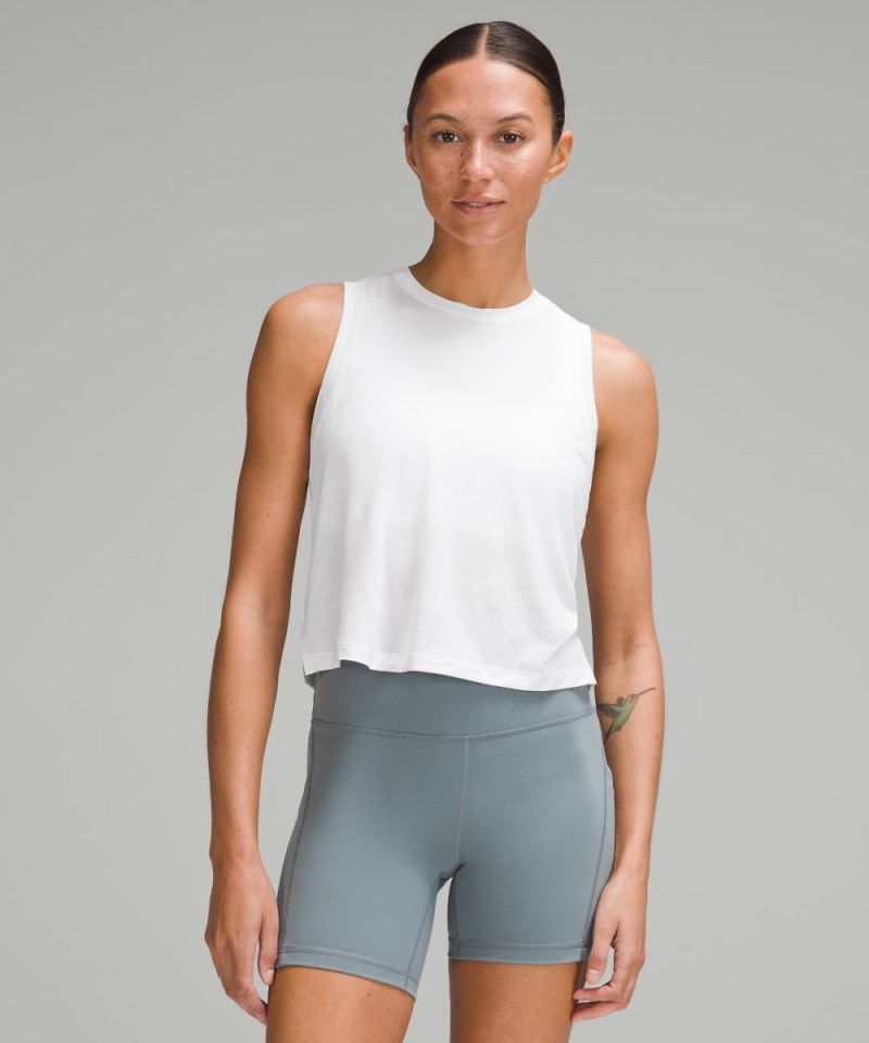 Lululemon Ultralight Waist-Length Tank Top White Online Outlet Sale