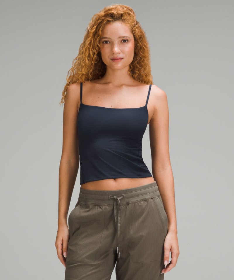 Lululemon Wundermost Ultra-Soft Nulu Spaghetti-Strap Cami Tank Top True Navy Online Outlet Sale