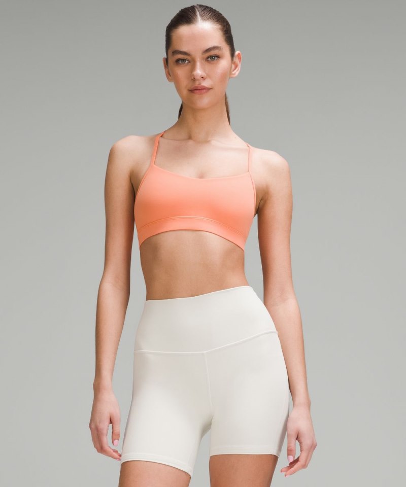 Lululemon Flow Y Bra Nulu *Light Support, A–C Cups Coral Kiss Online Outlet Sale