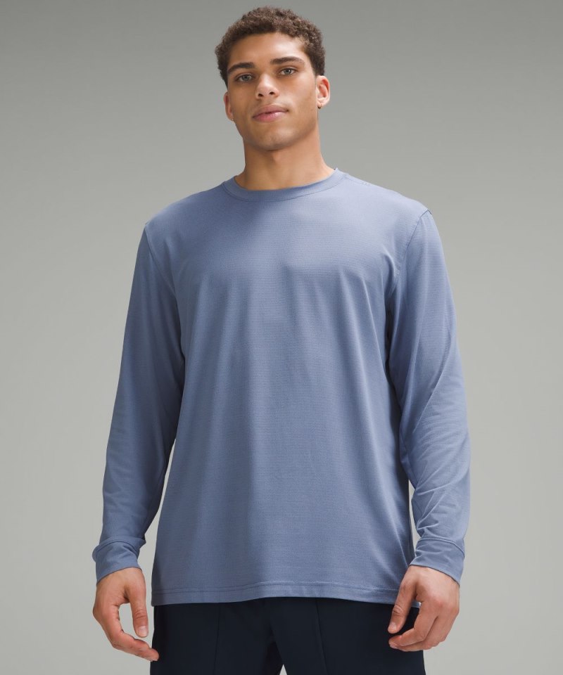 Lululemon License to Train Relaxed-Fit Long-Sleeve Shirt Oasis Blue Online Outlet Sale