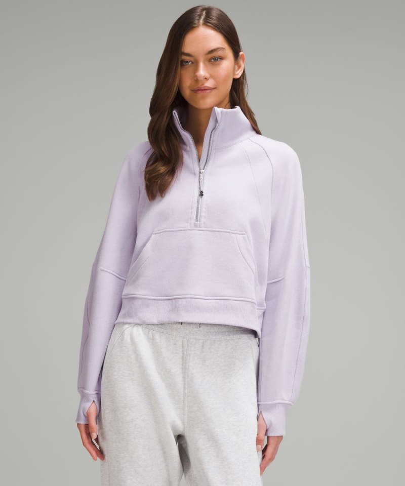 Lululemon Scuba Oversized Funnel-Neck Half Zip Lilac Ether Online Outlet Sale