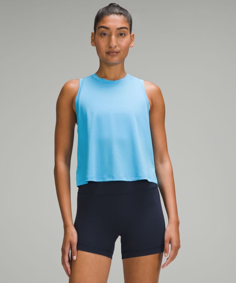 Lululemon Ultralight Waist-Length Tank Top Kayak Blue Light Online Outlet Sale