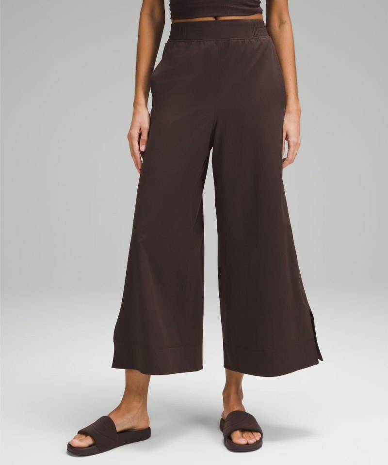 Lululemon Stretch Woven High-Rise Wide-Leg Cropped Pant Espresso (not available) Online Outlet Sale